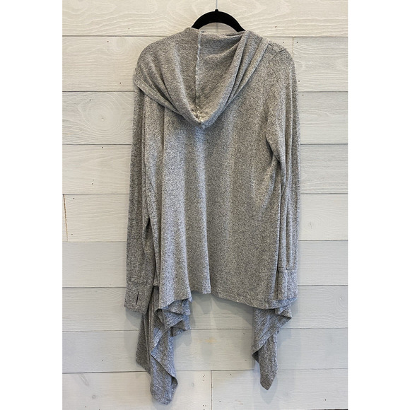 Aerie Sweater Womens Medium Cozy Flowy Casual Open Cardigan Gray Thumb Holes - Picture 10 of 10